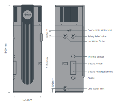 Apricus All-In-One APHP-R290-260 260L | Heat Pump Hot Water System