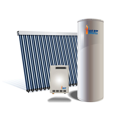 iHeat 315L Tube Split System | Gas Boosted Solar Hot Water System