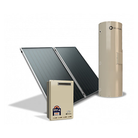 Solargain Ground Mount 315L Twin Panel | Gas Boosted Solar Hot Water System
